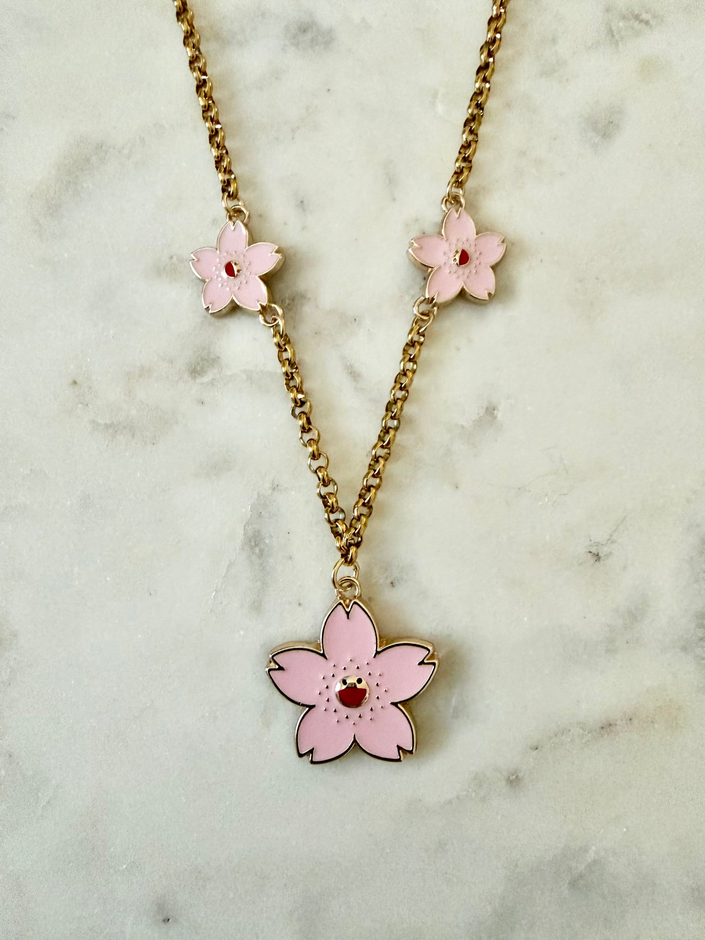 LV Murakami cherry blossom necklace
