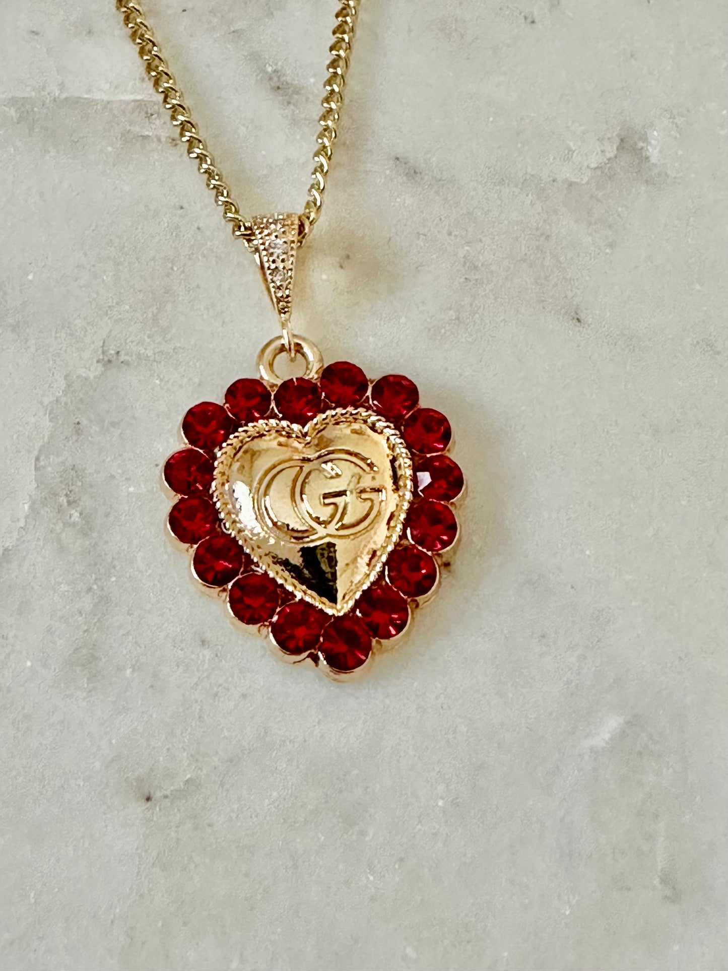 Gucci Red heart necklace