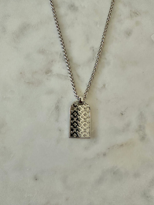 LV dog tag necklace