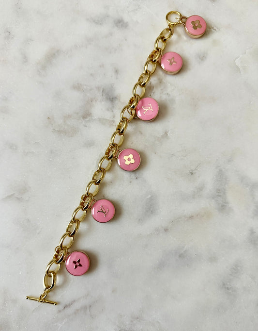 LV pink skittle bracelet