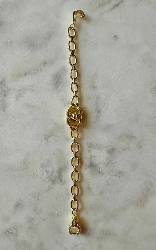 CC gold turn lock bracelet 6.5”