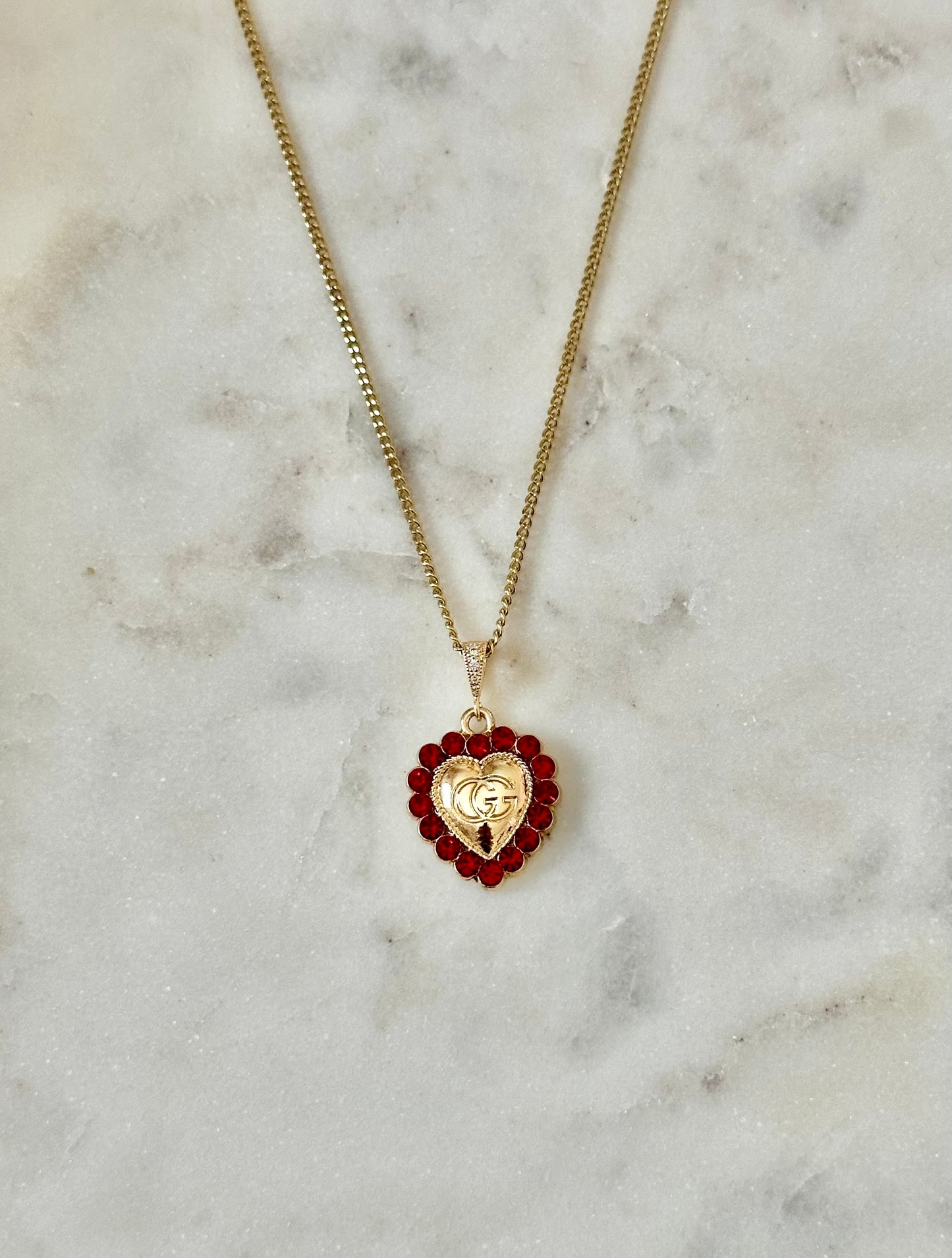 Gucci Red heart necklace