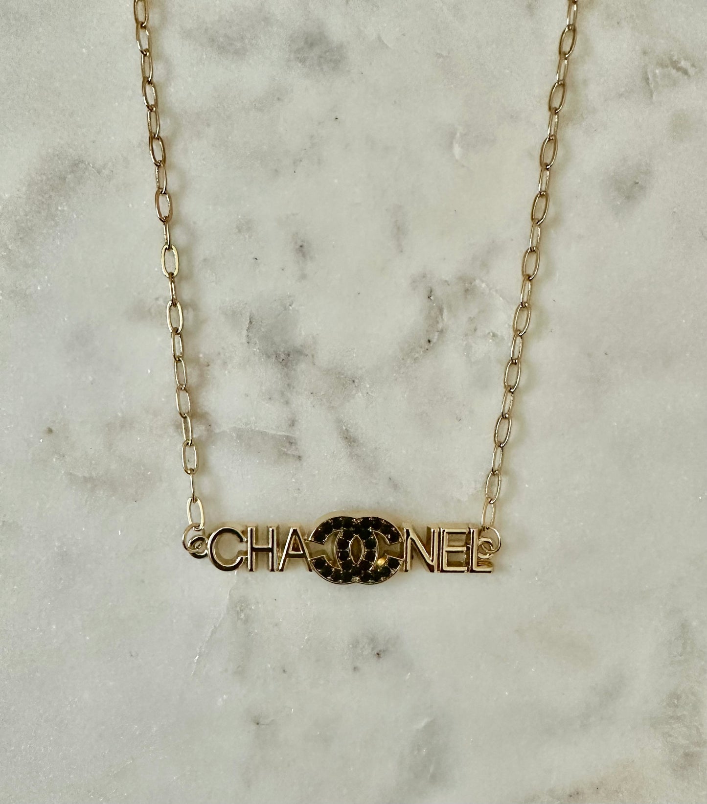 CC black bar necklace