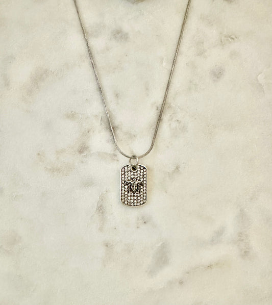 Versace Dog tag necklace