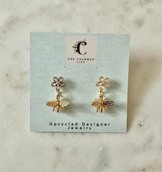 Gucci Bee flower earrings