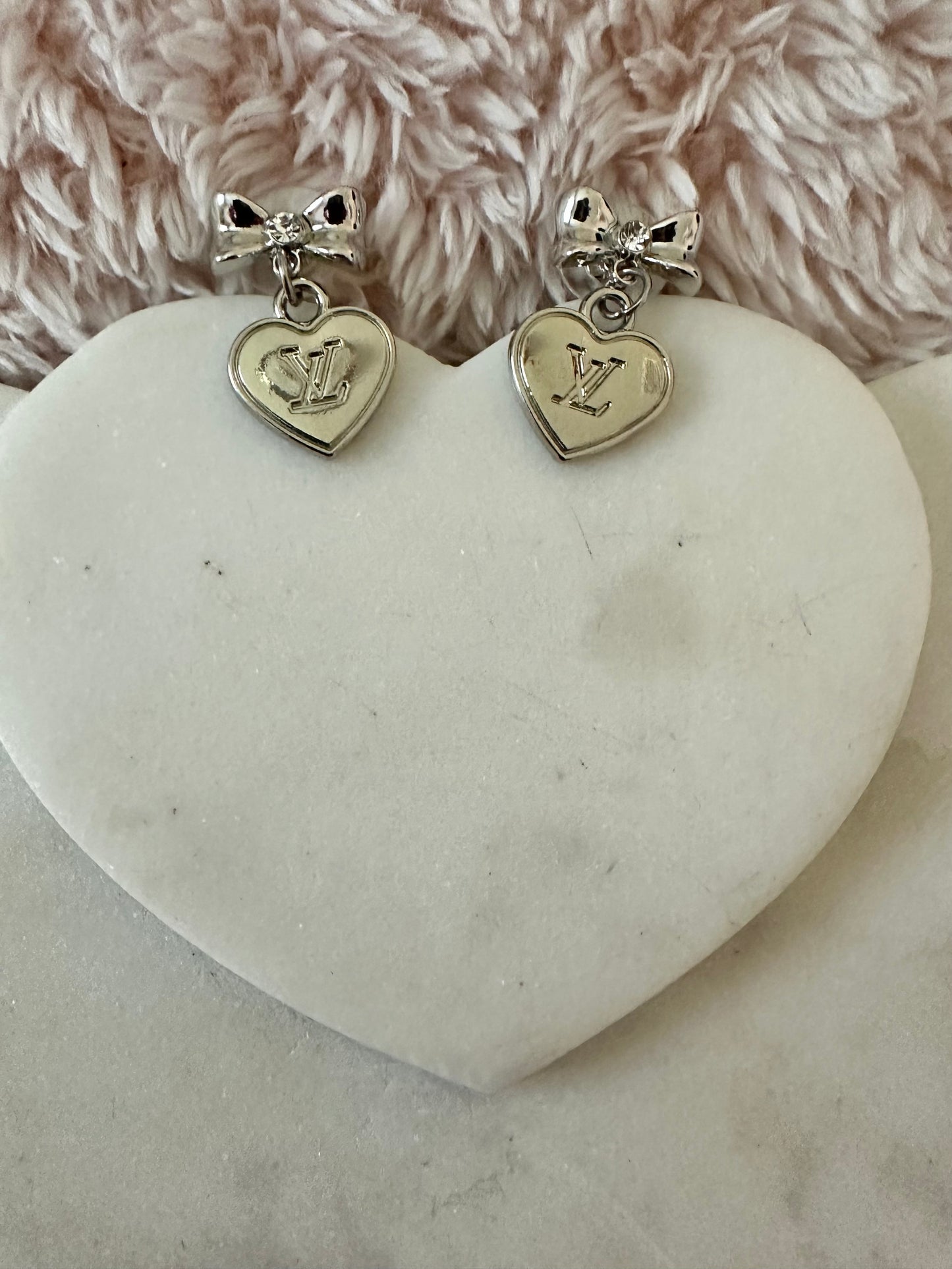 LV heart earrings