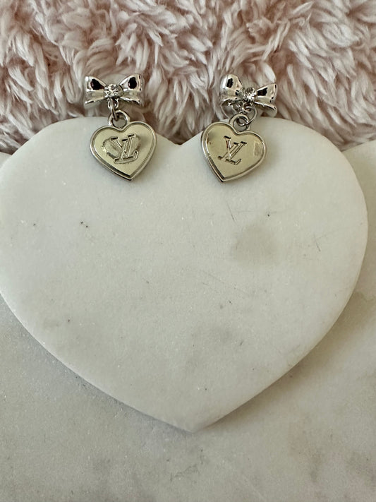 LV heart earrings