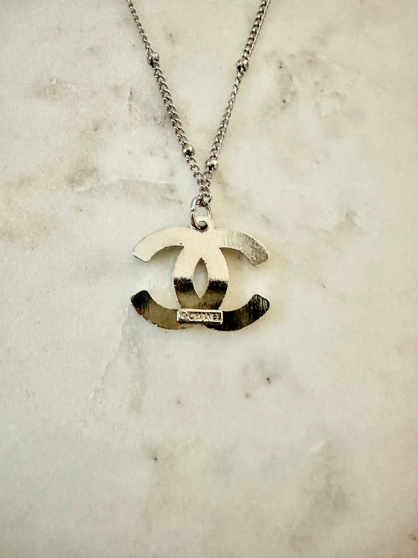 CC Rhinestone w/bead necklace