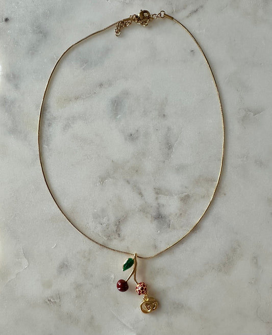 Gucci cherry necklace