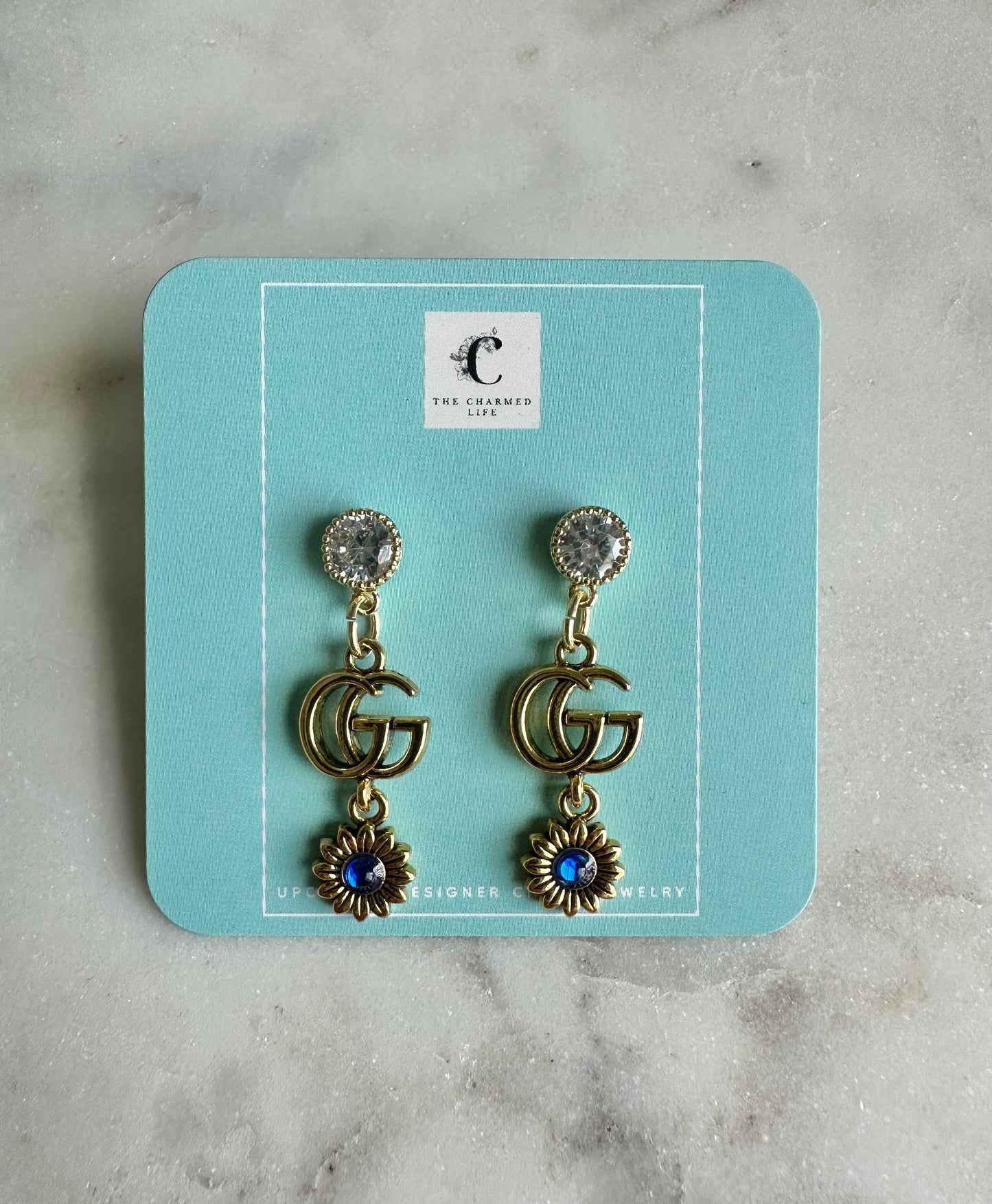 Gucci with rhinestone earrings