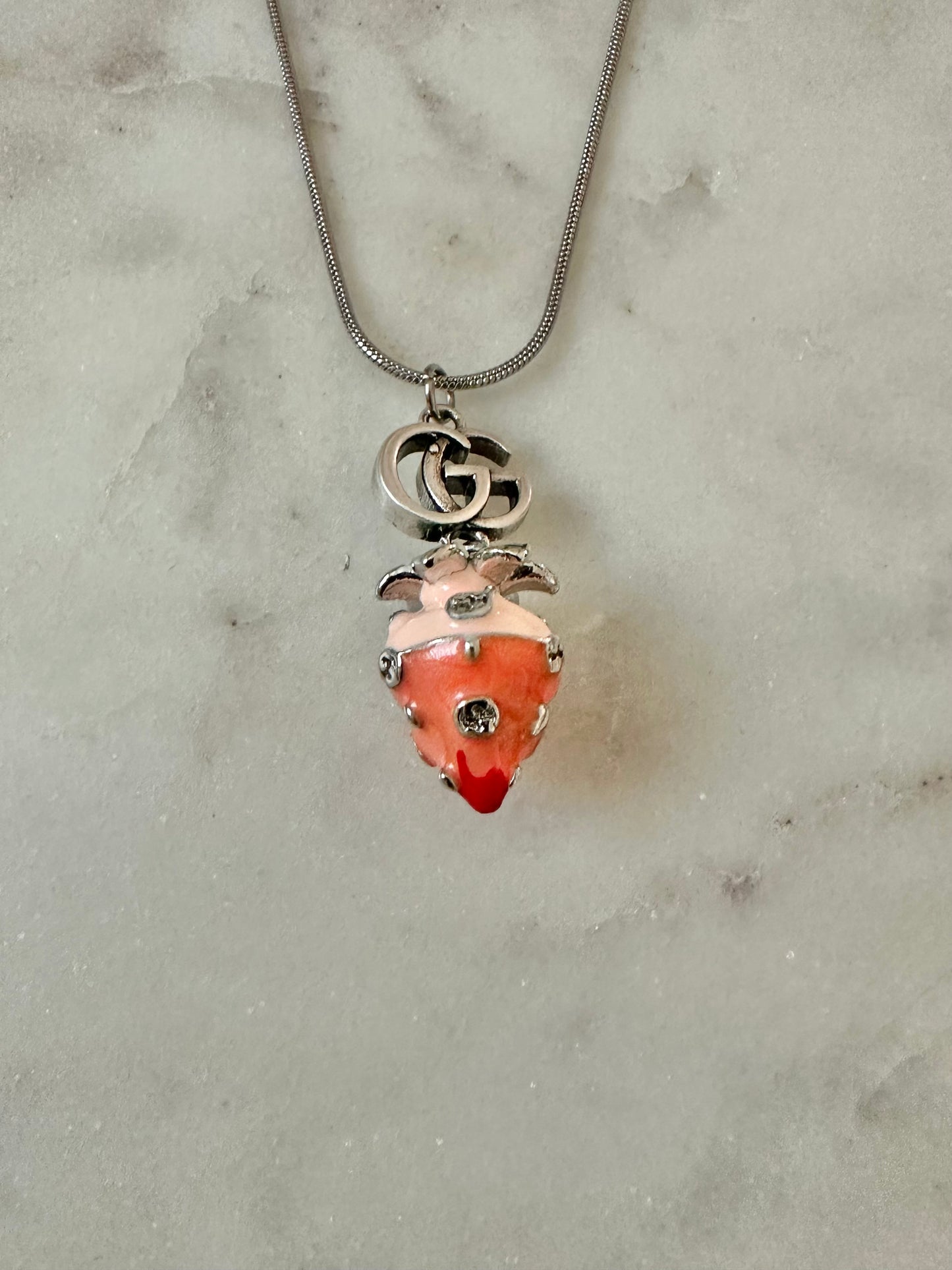 Gucci strawberry necklace