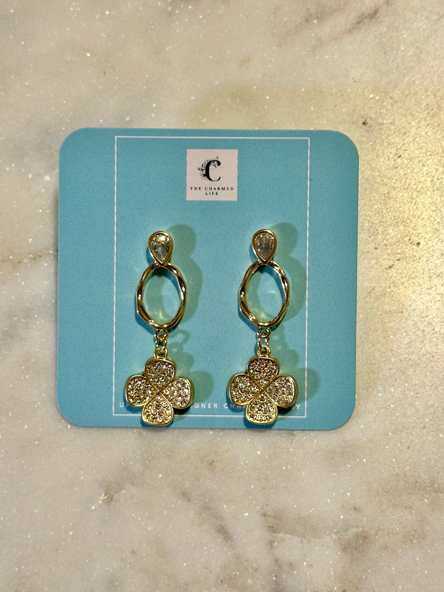 Dior clover earrings