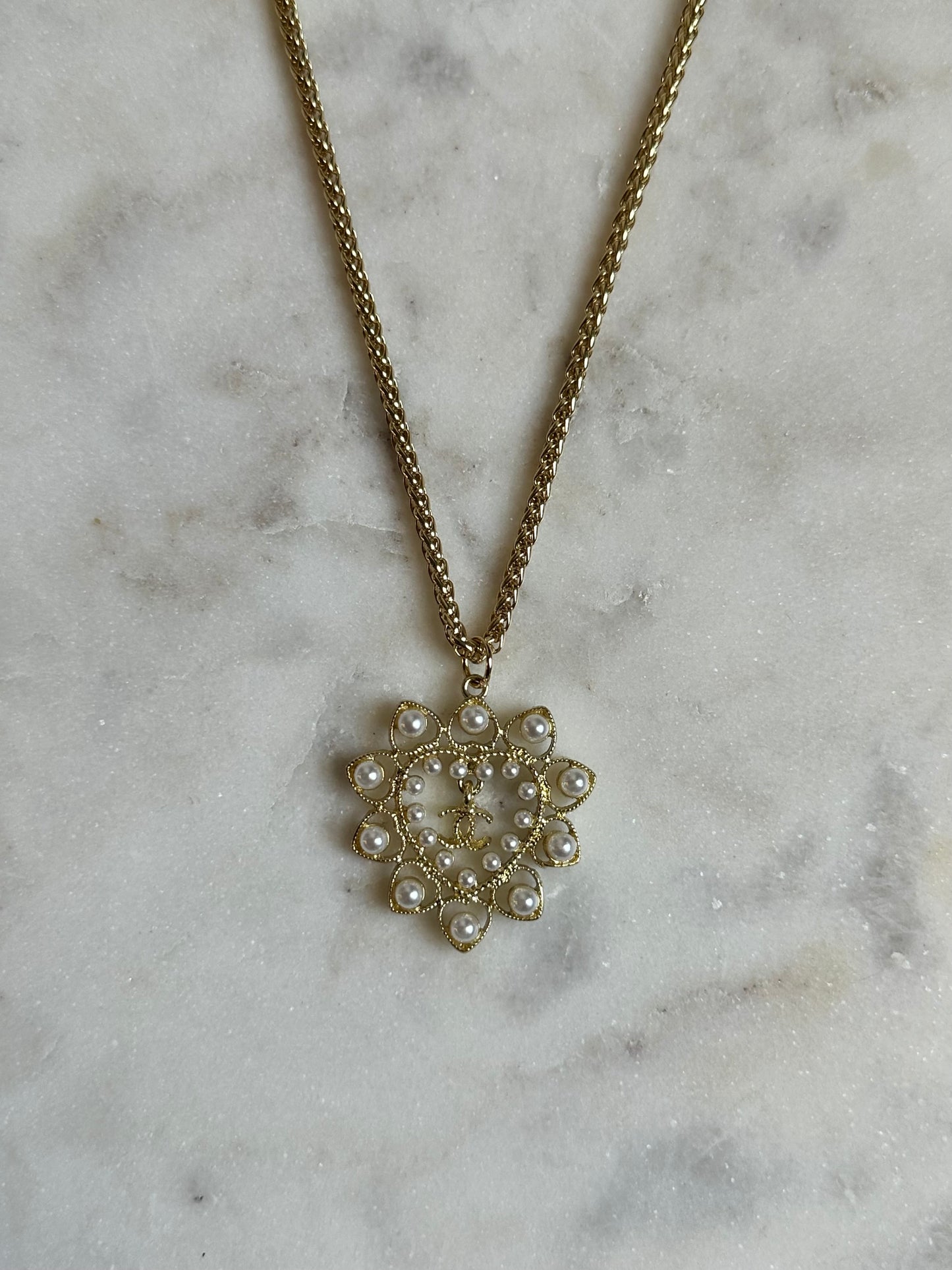 CC dangle heart necklace