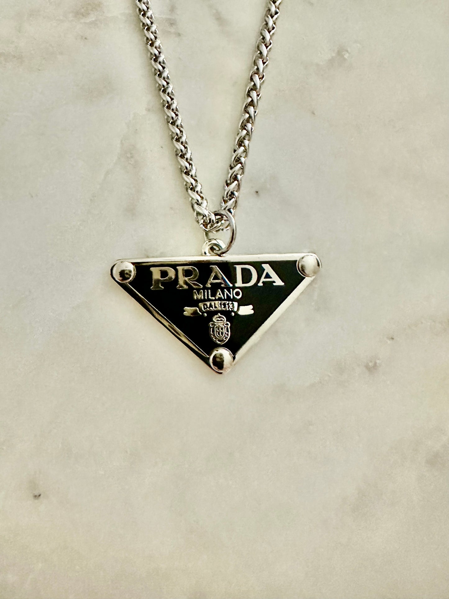 Prada black/silver necklace