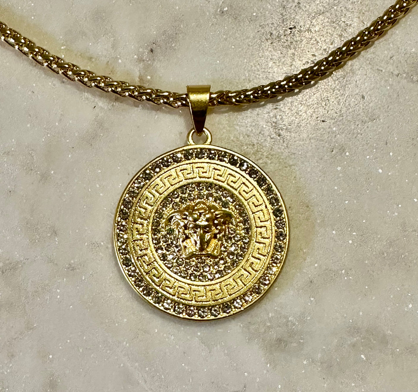 Versace medallion necklace