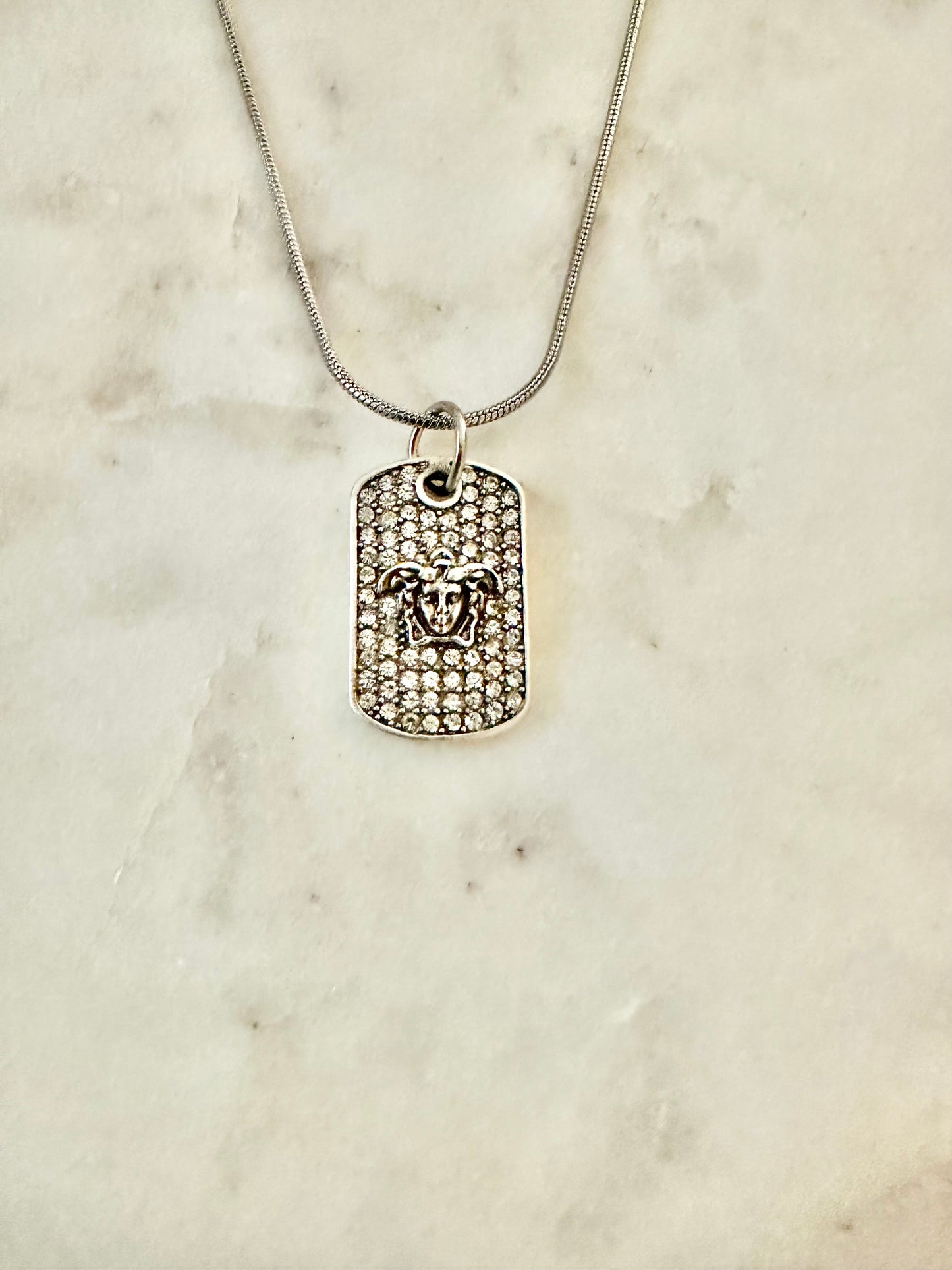 Versace Dog tag necklace