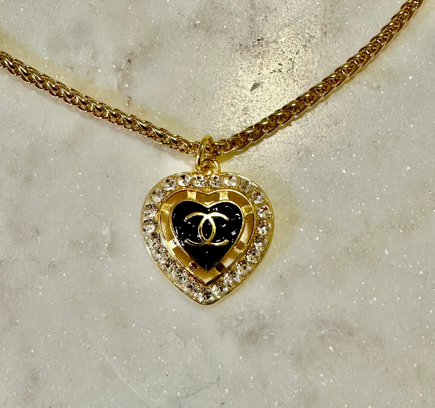 CC heart necklace