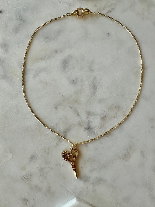 CC scissor necklace 16”