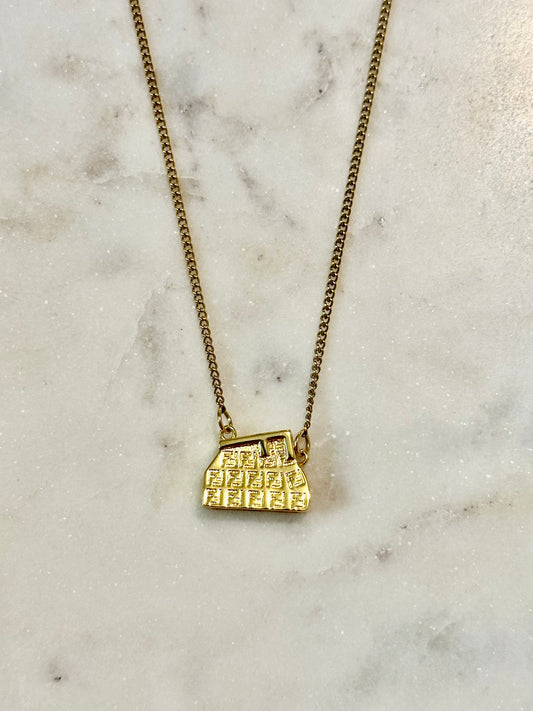 Fendi purse necklace