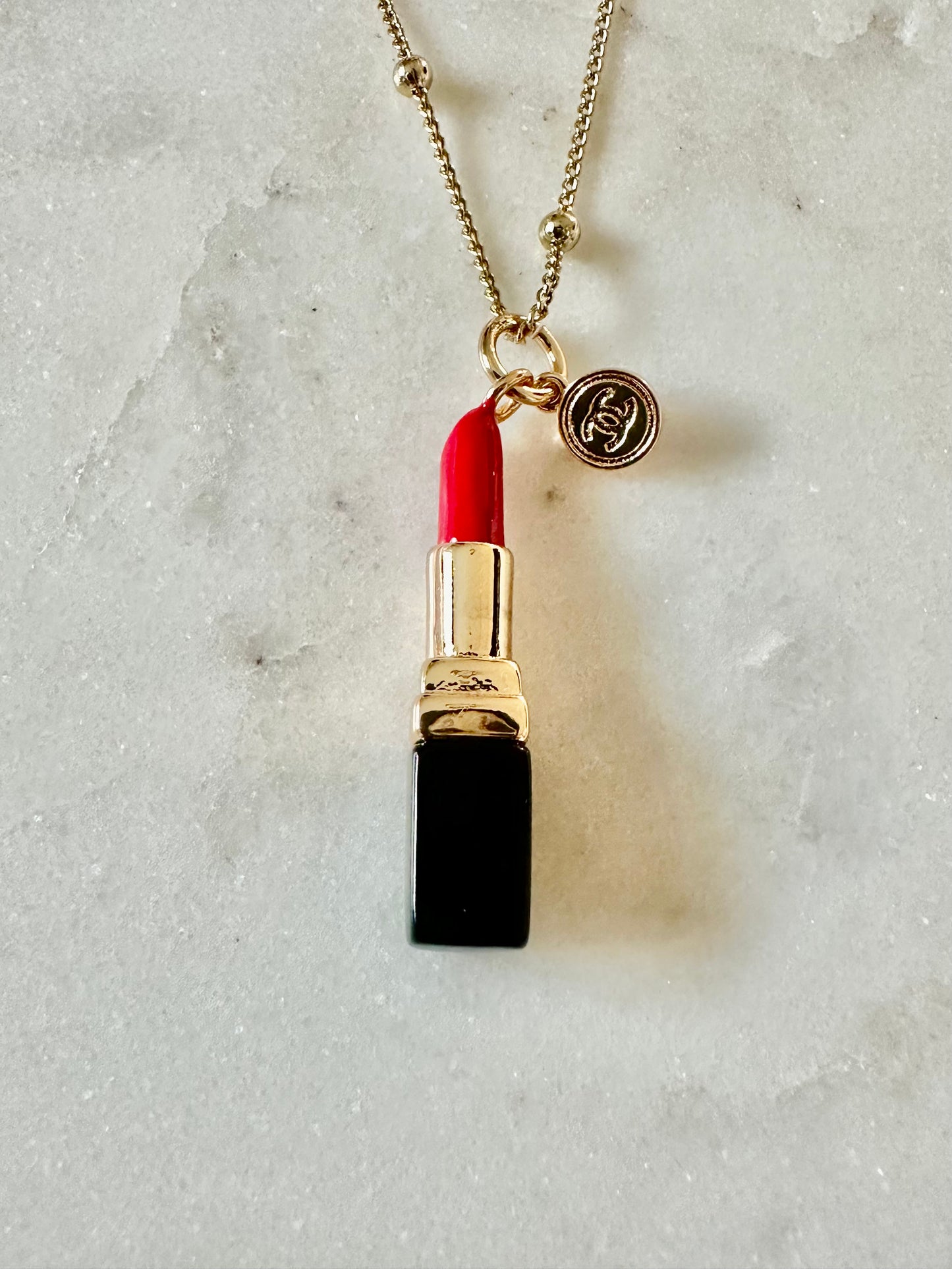 Coco Rouge lipstick necklace
