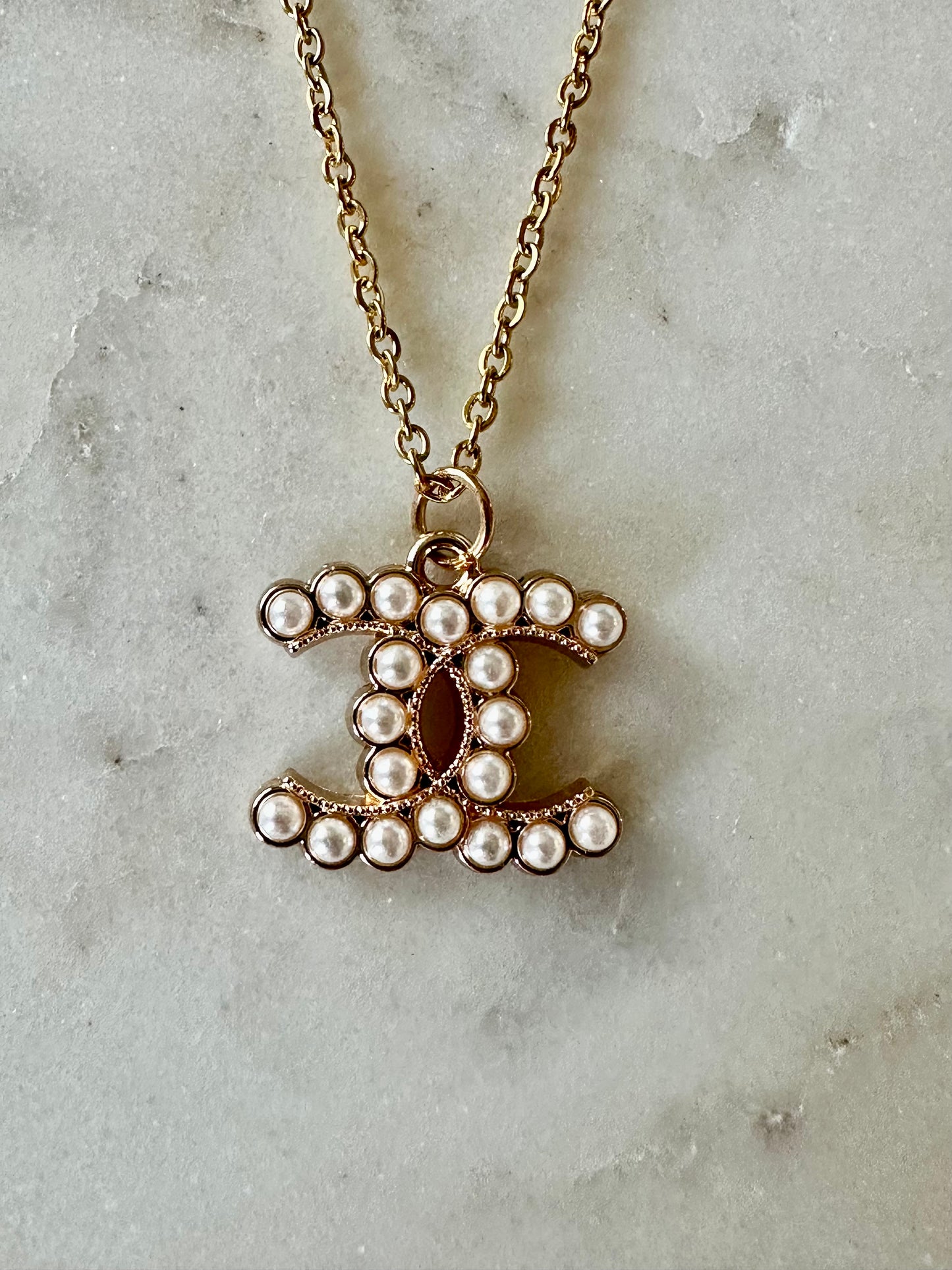 CC pearl necklace