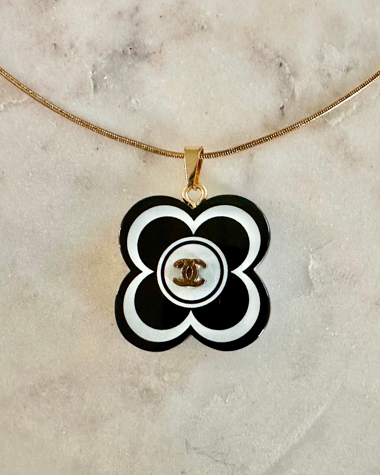 CC clover flower necklace