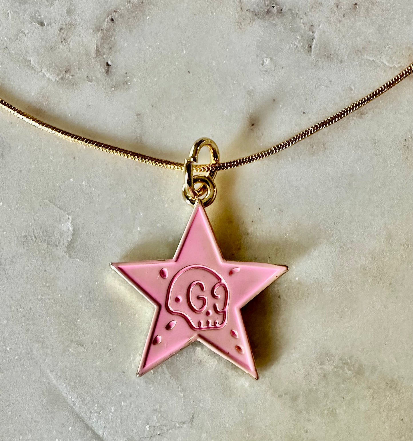 Gucci pink star necklace